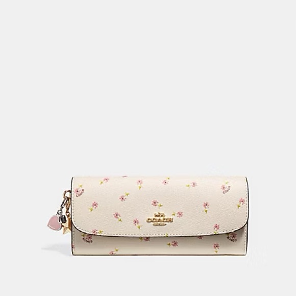 Coach White Floral Print Wallet - Picture 1 of 7